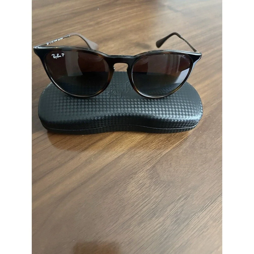 Ray-Ban Erika RB4171 Polarized Round Tortoise Brown Sunglasses Size 54-18 used